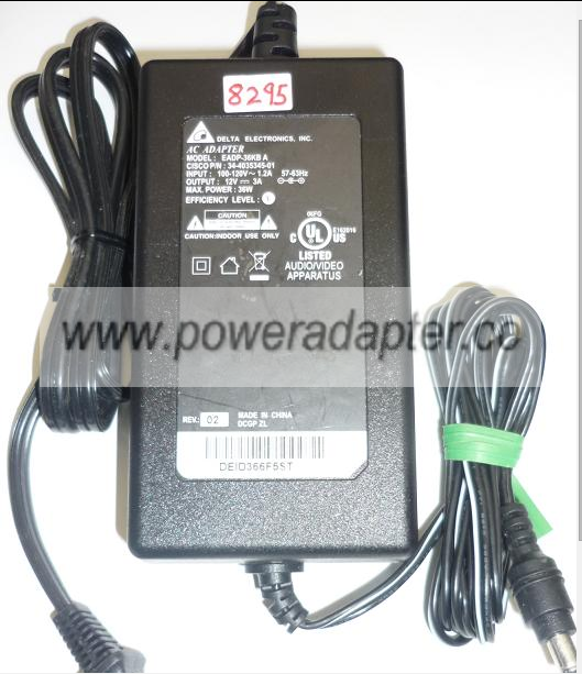 DELTA EADP-36KB A AC ADAPTER 12VDC 3A USED -(+) 2.5x5.5mm ROUND